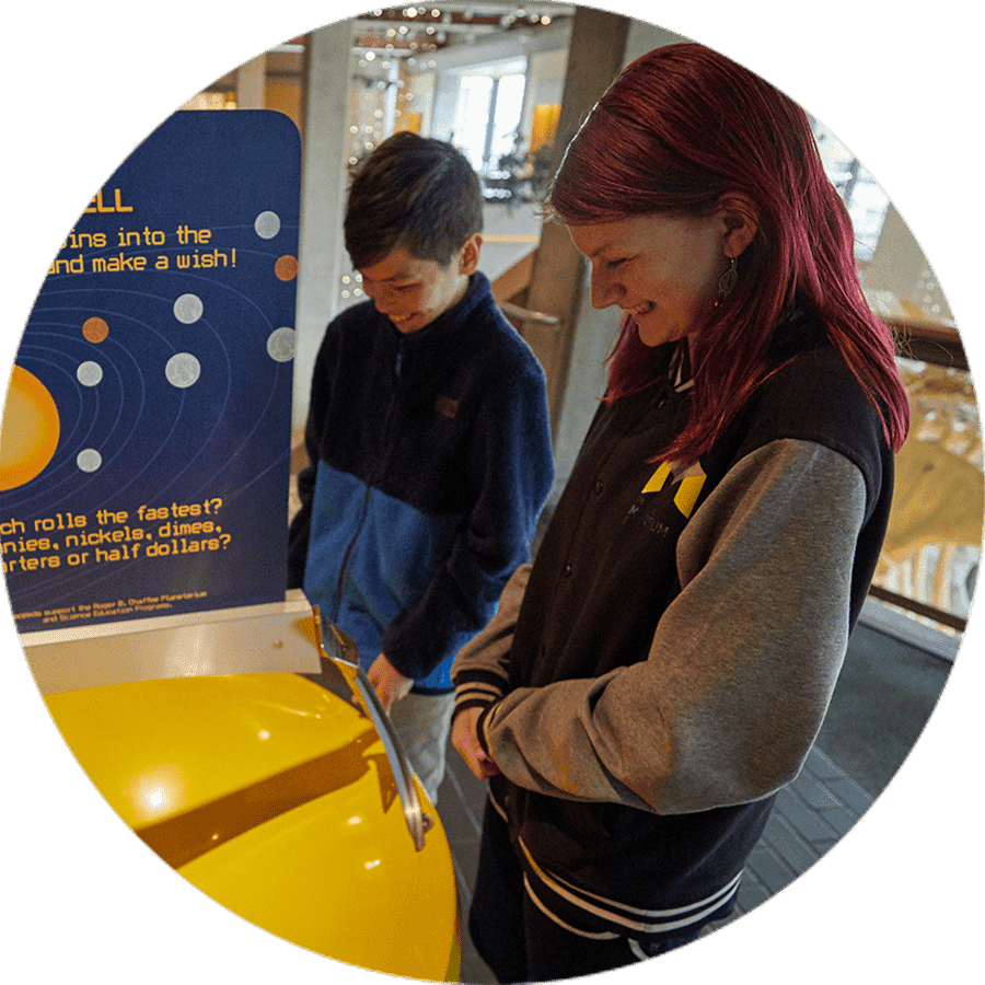 two students smiling