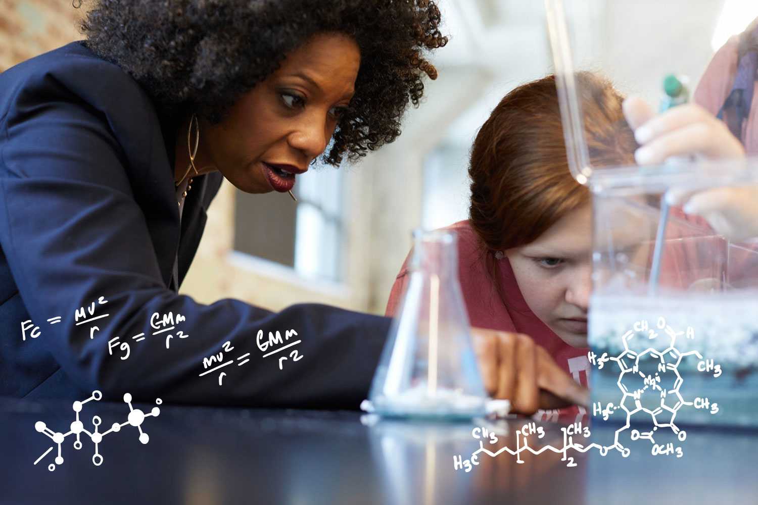 a teacher and student working